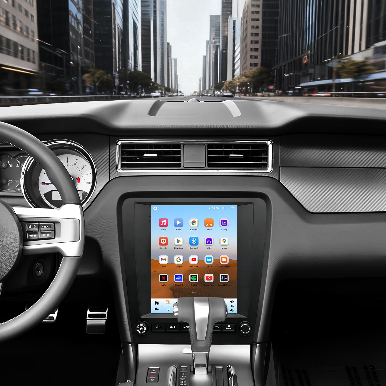 Ford 2013 Mustang オーディオパネル Ford Mustang Radio upgrade 2010-2014 Stereo CarPlay - Topdisplay