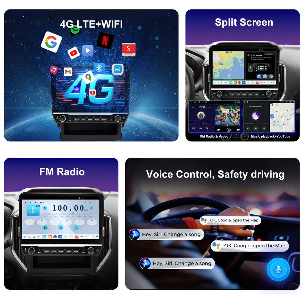 For Subaru Forester 2019-2024 Radio upgrade,10.2-inch QLED  8-Core CPU,touch screen Stereo,Wireless CarPlay & Android Auto,keep OEM Controls