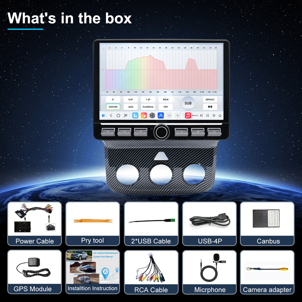 For Dodge RAM 2013-2018 Radio upgrade,10.1-inch QLED 8-Core CPU,touch screen Stereo,Wireless CarPlay & Android Auto,Free camera