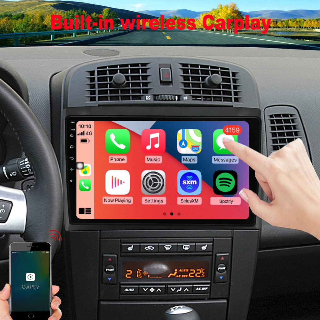 For Cadillac CTS 2003-2007 Radio upgrade,9-inch QLED 8-Core CPU,touch screen Stereo,Wireless CarPlay & Android Auto,keep OEM Controls