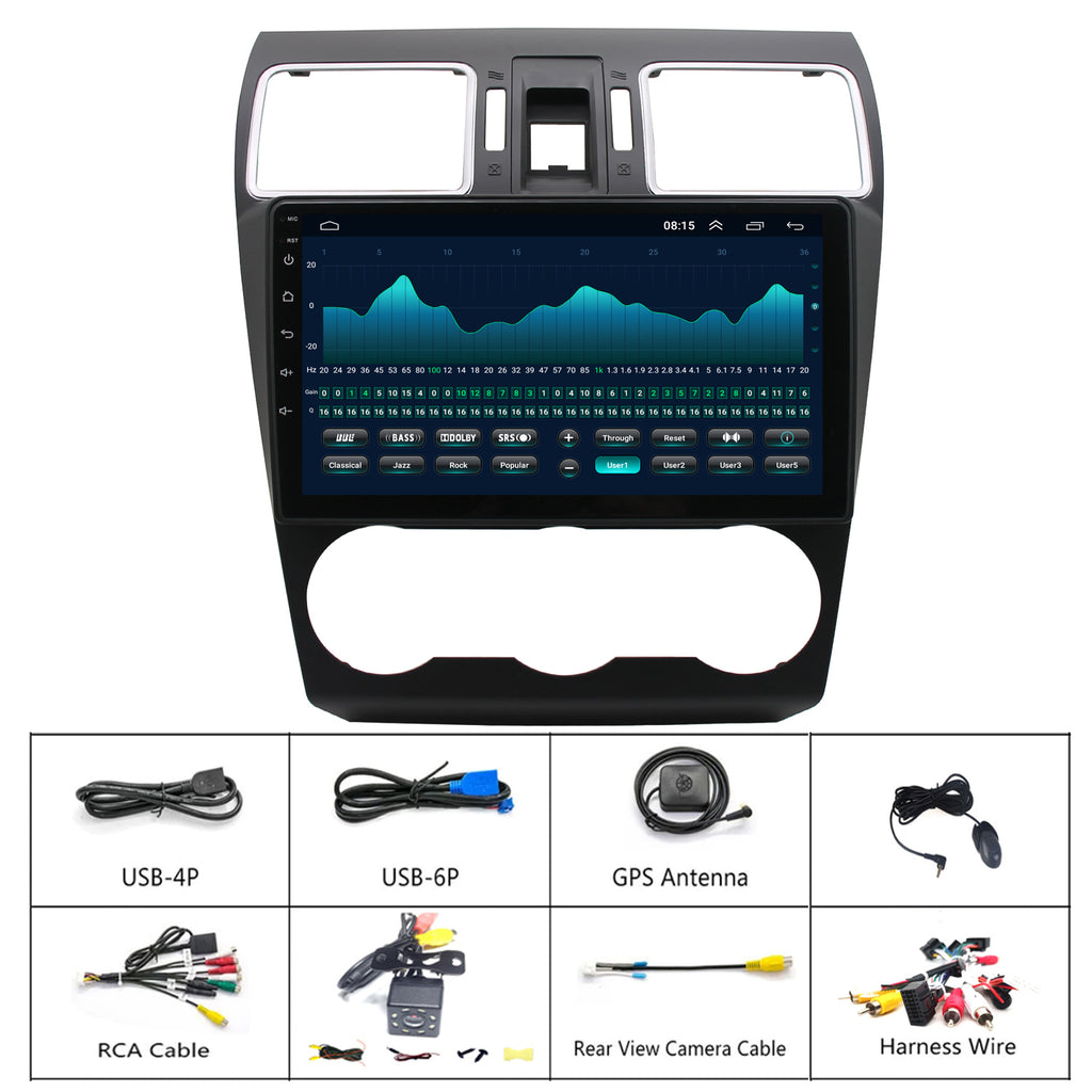 For Subaru Crosstrek 2013-2014 Radio upgrade,9-inch QLED 8-Core CPU,touch screen Stereo,Wireless CarPlay & Android Auto,keep OEM Controls