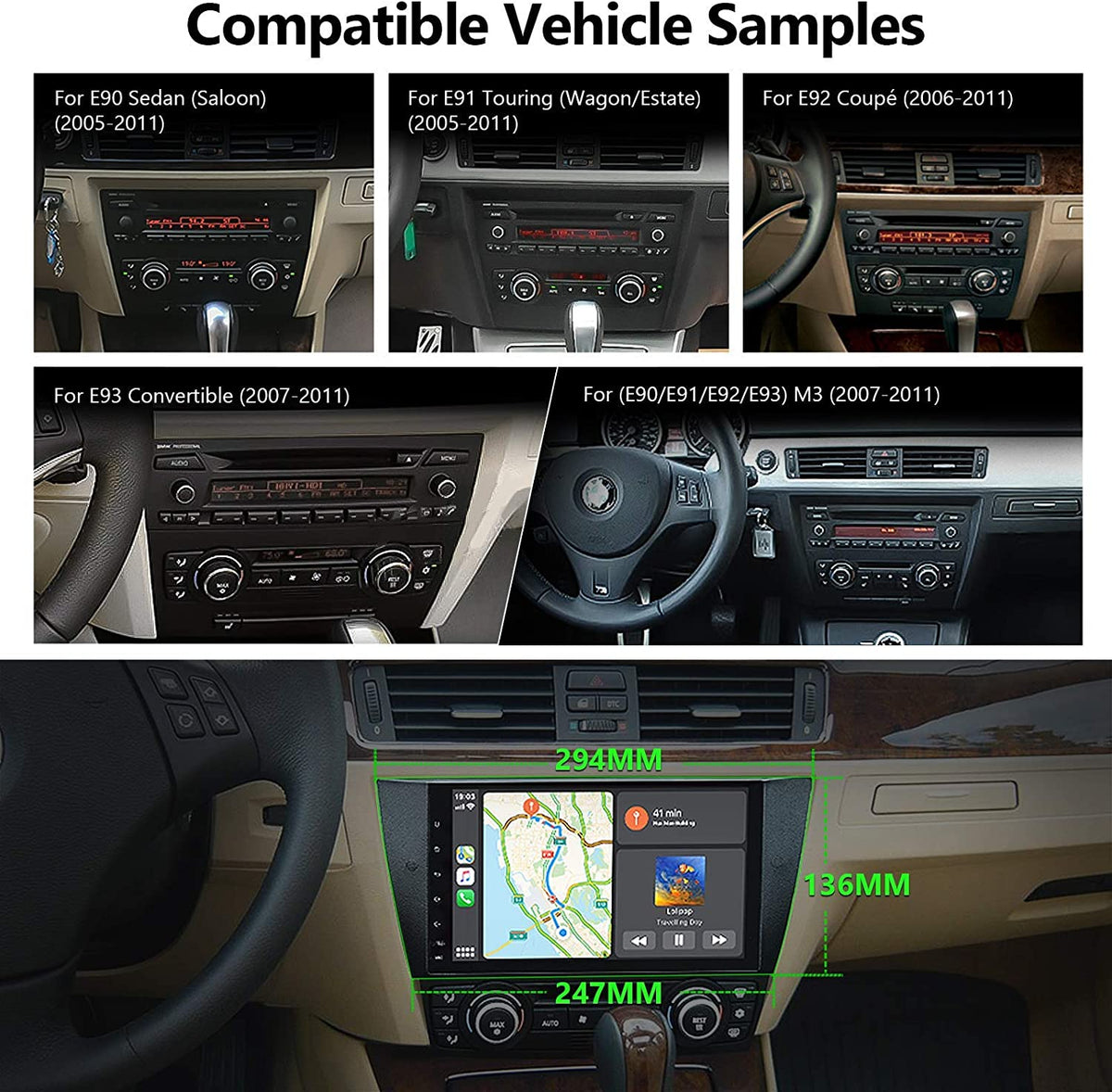 BMW 3 Series upgrade 2005-2011 E90 Android Navigation Carplay – Topdisplay