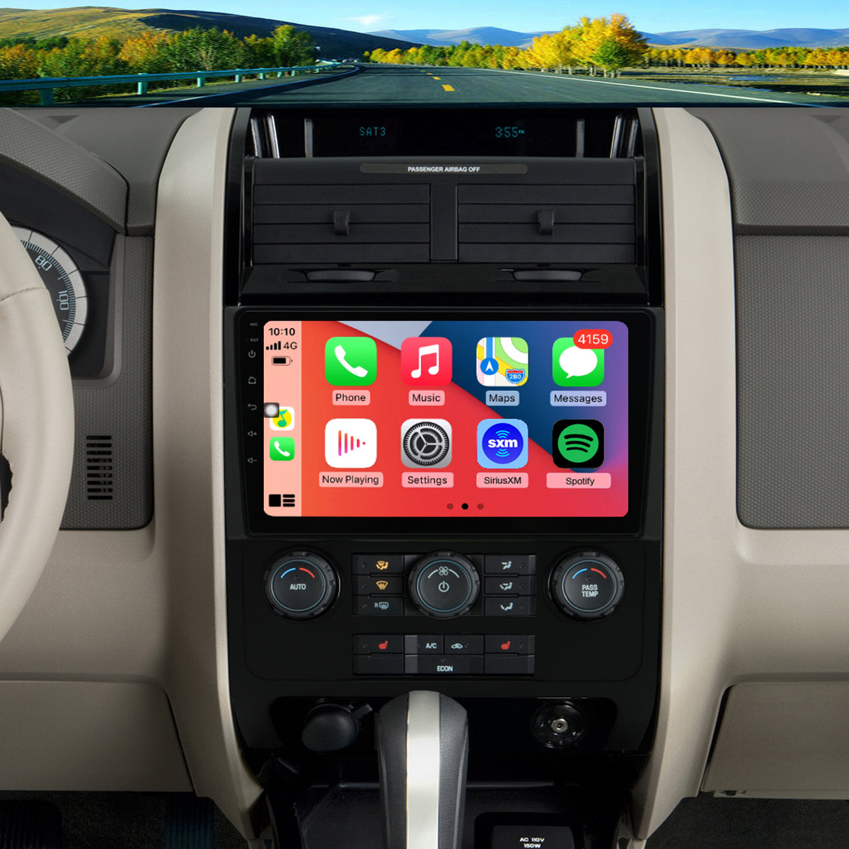 Ford Escape radio 2007-2012 CarPlay 9" QLED 8-Core stereo – Topdisplay