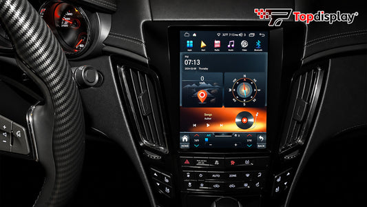Topdisplay Cadillac CTS 2008-2014 Radio Upgrade， Wireless CarPlay & Android Auto  Keep OEM Controls