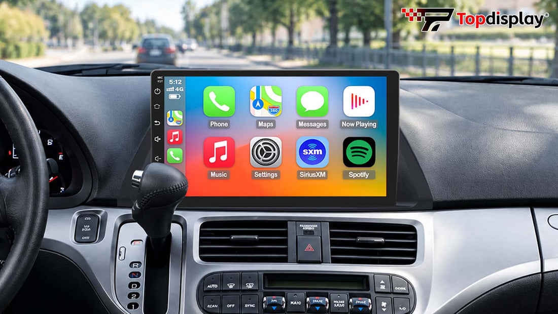Topdisplay Honda Odyssey 2004-2010 Radio upgrade，Wireless CarPlay and Android Auto，Plug-and-play harness that keeps the OEM controls working