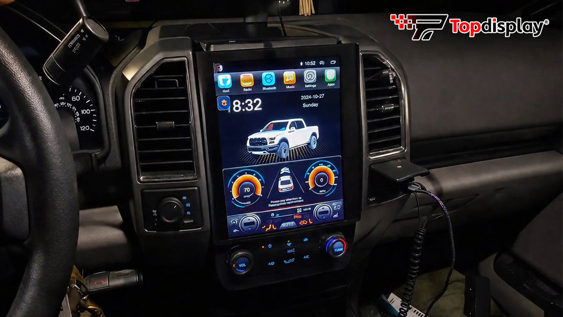 Topdisplay Ford F150 2015-2018 Radio Upgrade,12.1-inch QLED | 8-Core CPU | Wireless CarPlay & Android Auto | Keeps OEM Controls