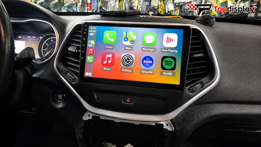 Topdisplay Jeep Cherokee 2014-2023 Radio upgrade，Wireless CarPlay & Android Auto