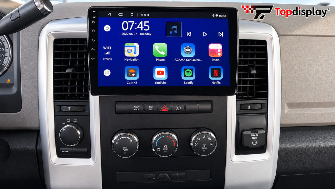 Topdisplay Dodge RAM 2009-2012 Radio upgrade,10.1-inch QLED
