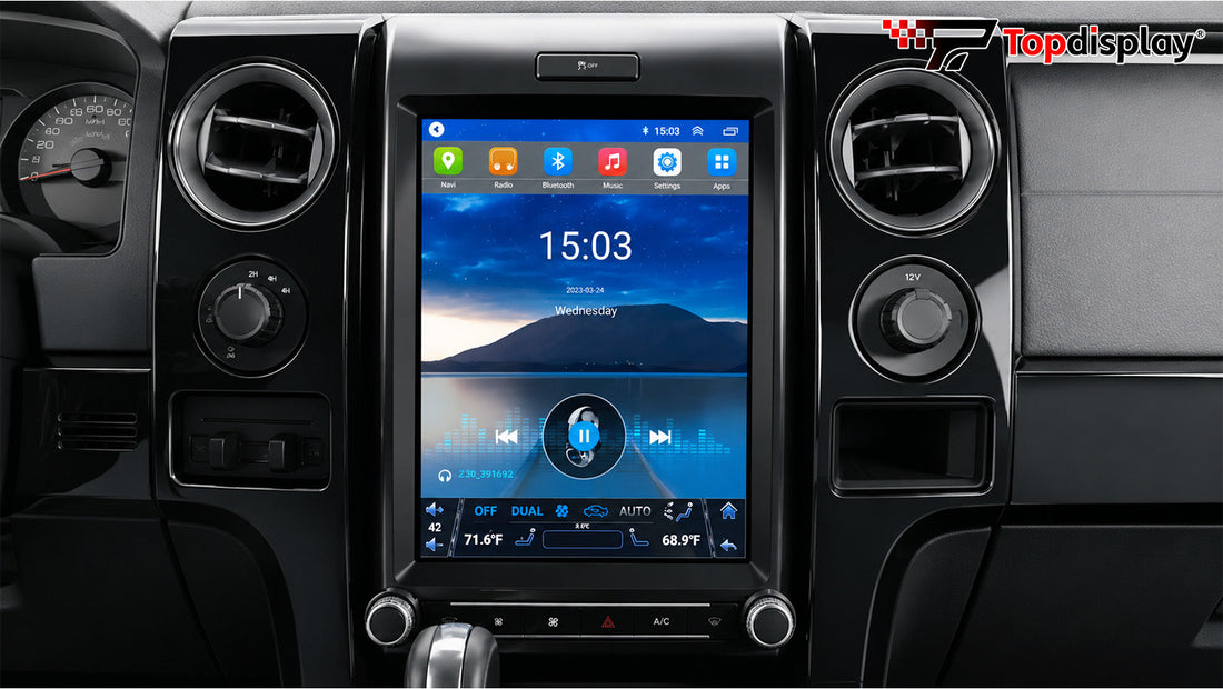 Topdisplay Ford F150 2013-2014 Radio upgrade，8-Core CPU, touch screen Stereo, Wireless CarPlay & Android Auto