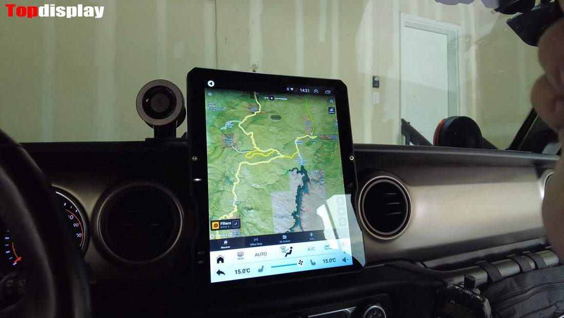 Topdisplay Jeep Wrangler 2018-2023 Radio Upgrade,Wireless CarPlay &amp; Android Auto 10.2-inch QLED 8-Core CPU