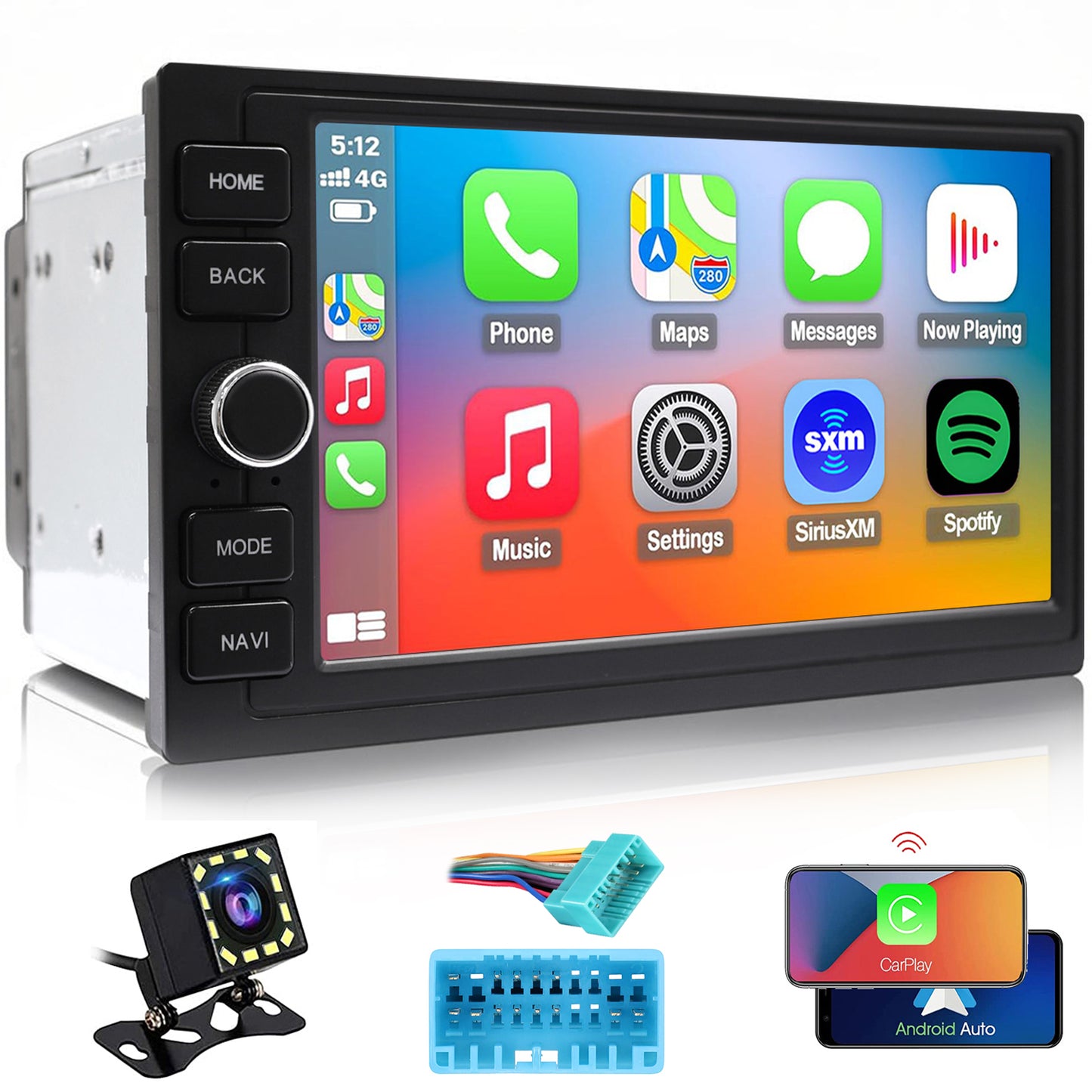 Honda Odyssey Radio upgrade 1997-2004 CarPlay Stereo Screen-Topdisplay 1997 1998 1999 2000 2001 2002 2003 2004 Replacement Headunit Apple Android Auto Accessories Pantalla Estéreo 