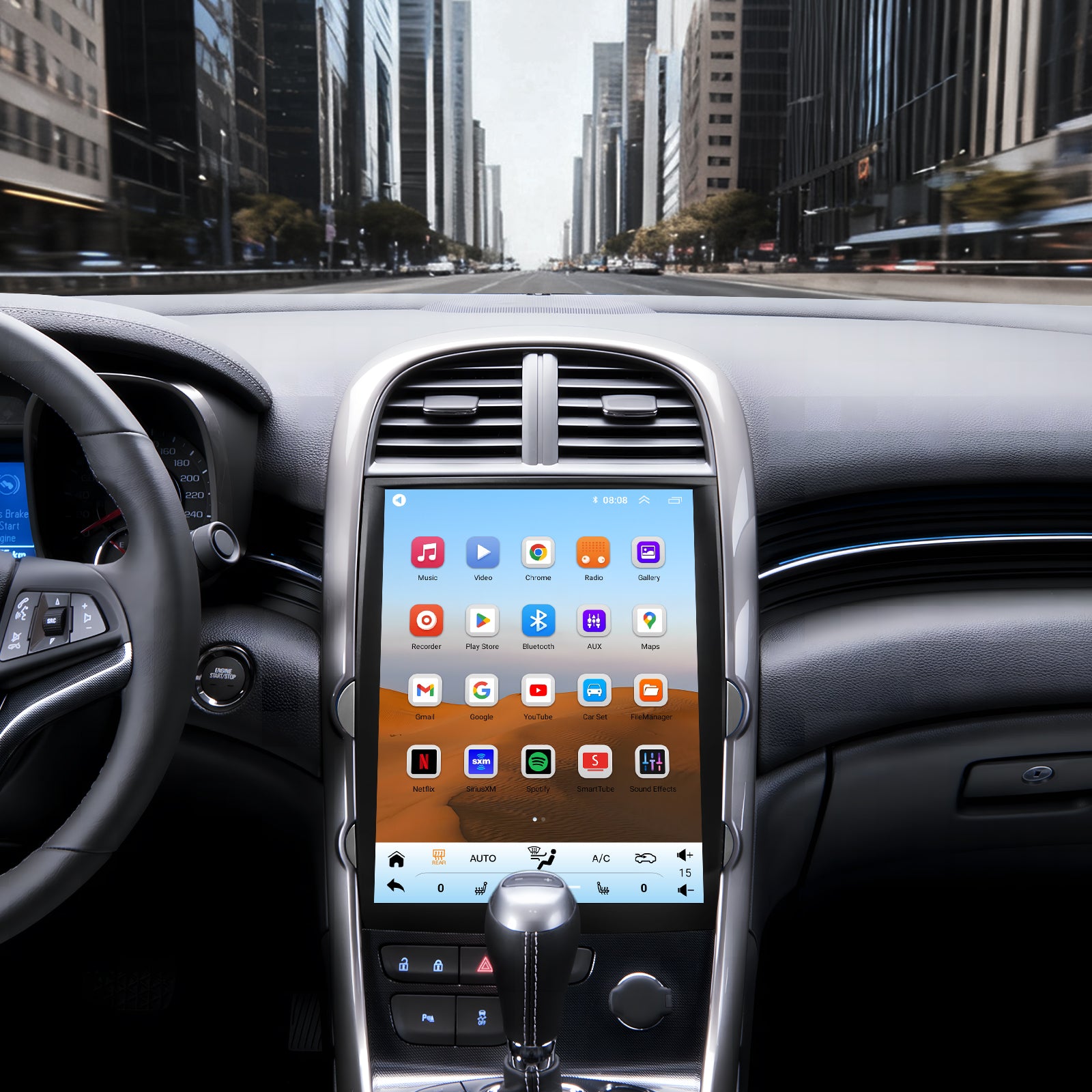 For Chevrolet Chevy Malibu 2013-2015 Radio upgrade,12.1-inch QLED 8-Core CPU,touch screen Stereo,Wireless CarPlay & Android Auto,keep OEM Controls