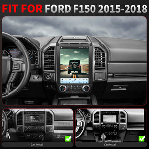 For Ford F150 2015-2018 Radio upgrade,12.1-inch QLED 8-Core CPU,touch screen Stereo,Wireless CarPlay & Android Auto,keep OEM Controls