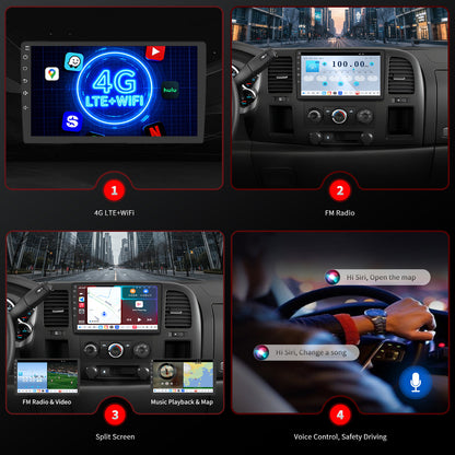 For Chevrolet Chevy Monte Carlo 2006-2007 Radio upgrade,10.1-inch QLED 8-Core CPU,touch screen Stereo,Wireless CarPlay & Android Auto,keep OEM Controls