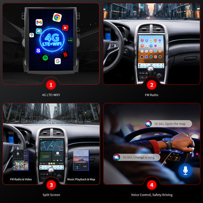 For Chevrolet Chevy Malibu 2013-2015 Radio upgrade,12.1-inch QLED 8-Core CPU,touch screen Stereo,Wireless CarPlay & Android Auto,keep OEM Controls