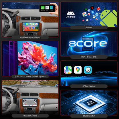 Chevy Avalanche Radio upgrade 1996-2005 CarPlay Stereo Screen - Topdisplay 2007 2008 2009 2010 2011 2012 2013 Chevrolet