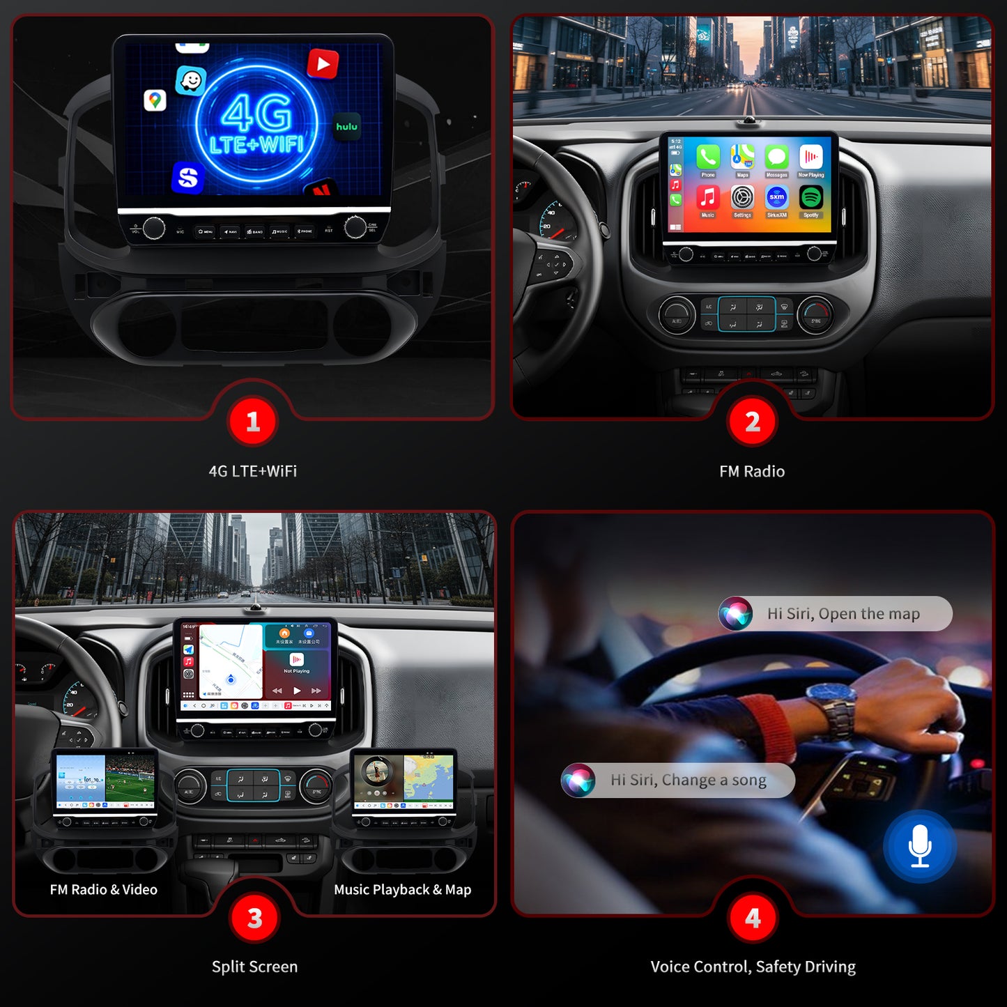 Chevy Colorado Radio upgrade 2015-2019 CarPlay Stereo Screen - Topdisplay 2015 2016 2017 2018 2019 Chevrolet Replacement 