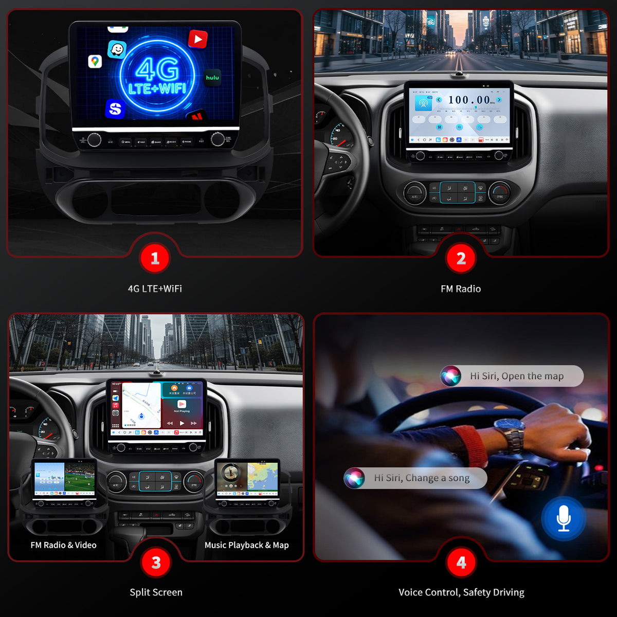 GMC Canyon upgrade 2019-2021 CarPlay Headunit Screen - Topdisplay 2019 2020 2021 Canyon Car Radio Upgrade Stereo Apple Carplay Android Auto Accessories Pantalla Estéreo