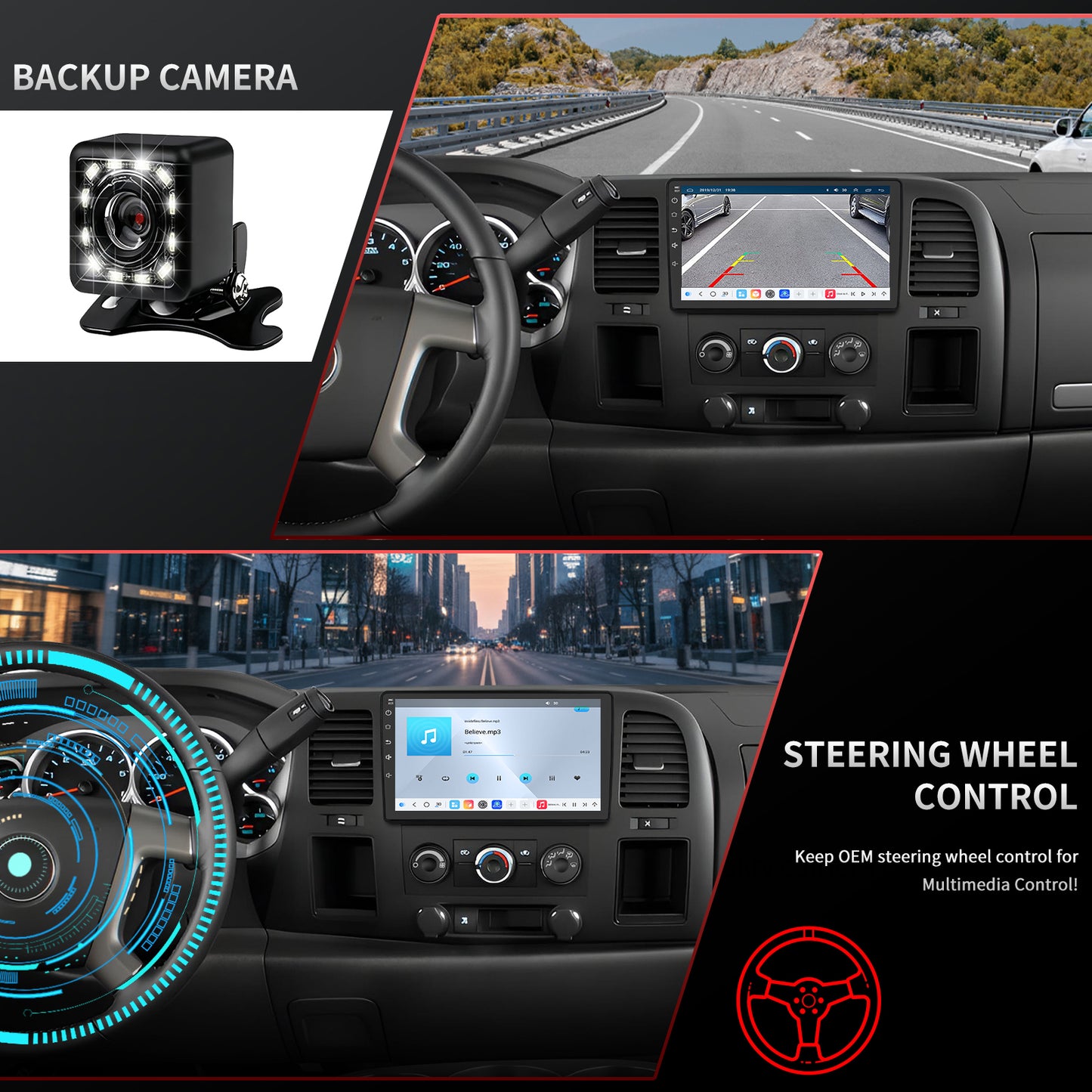 Chevy Express Radio upgrade 2008-2014 CarPlay Stereo Screen-Topdisplay 2008 2009 2010 2011 2012 2013 2014 Chevrolet Replacement