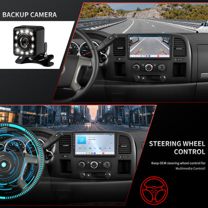 Chevy Express Radio upgrade 2008-2014 CarPlay Stereo Screen-Topdisplay 2008 2009 2010 2011 2012 2013 2014 Chevrolet Replacement