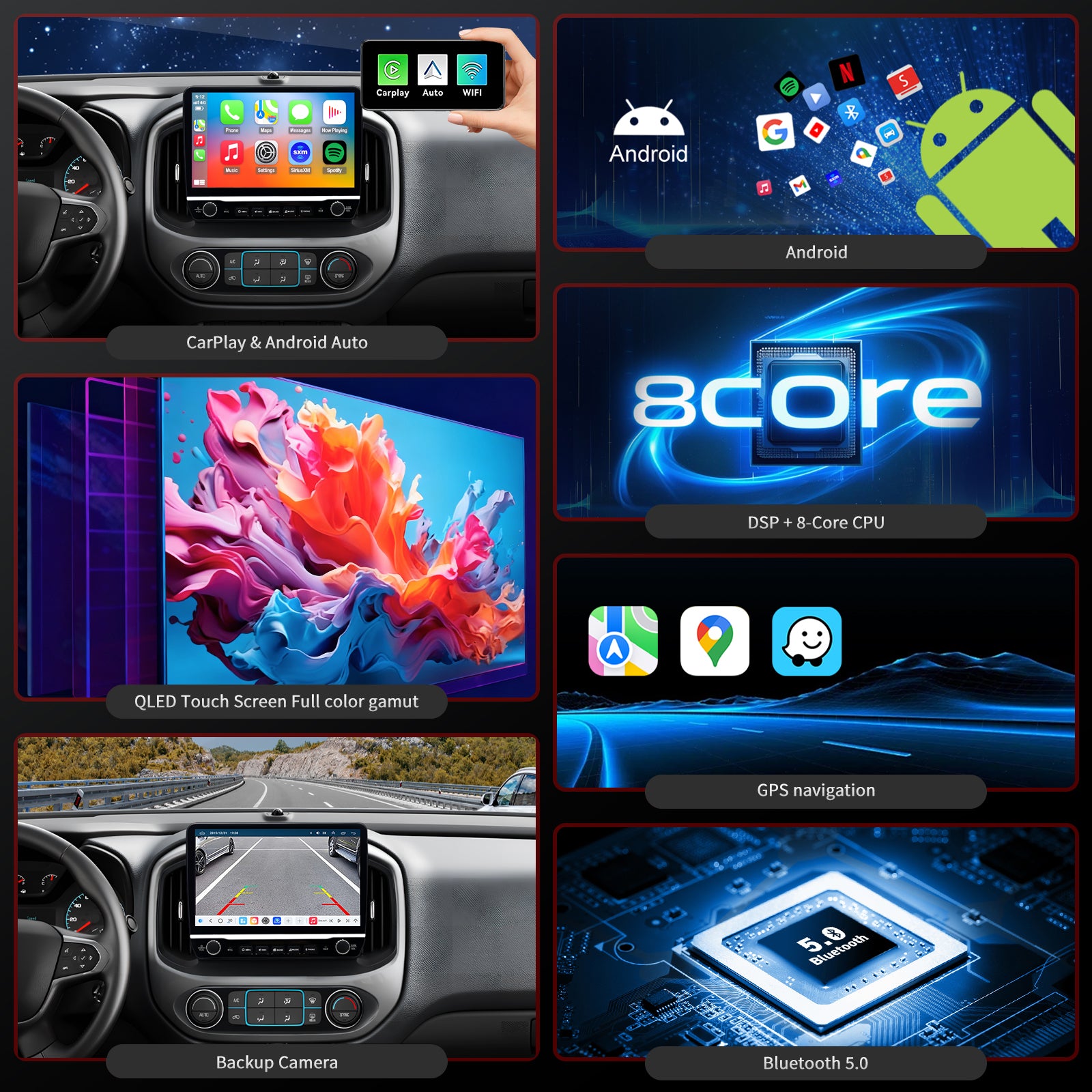 Chevy Colorado Radio upgrade 2015-2019 CarPlay Stereo Screen - Topdisplay 2015 2016 2017 2018 2019 Chevrolet Replacement 