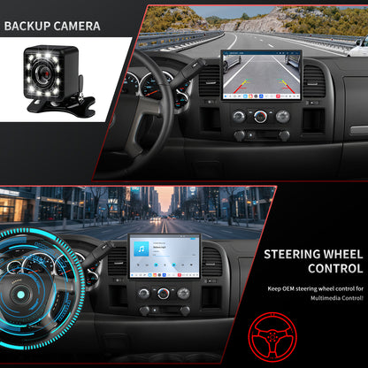 Chevy Tahoe Radio upgrade 2007-2013 CarPlay Stereo Screen - Topdisplay  2007 2008 2009 2010 2011 2012 2013 Chevrolet Replacement 
