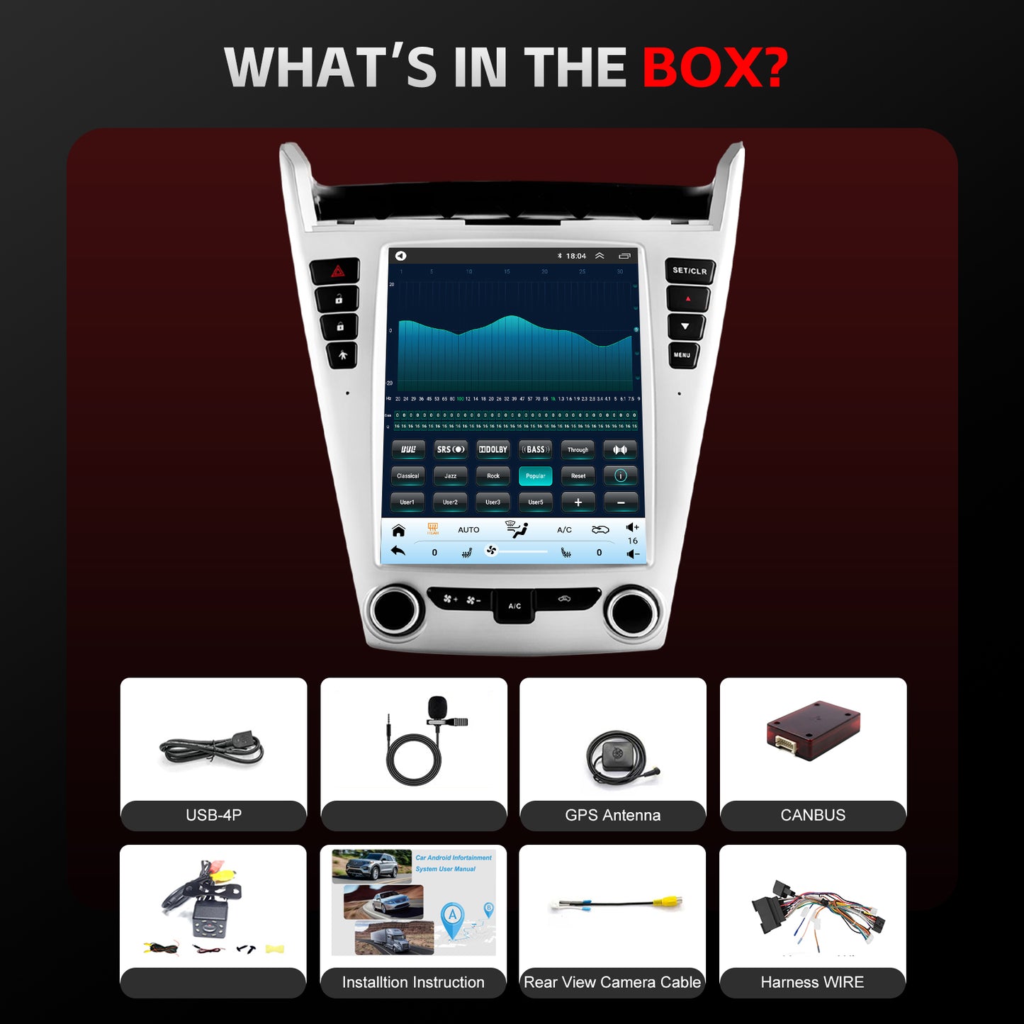 Chevy Equinox Radio upgrade 2010-2015 CarPlay Stereo Screen - Topdisplay 2010 2011 2012 2013 2014 2015 Chevrolet Replacement