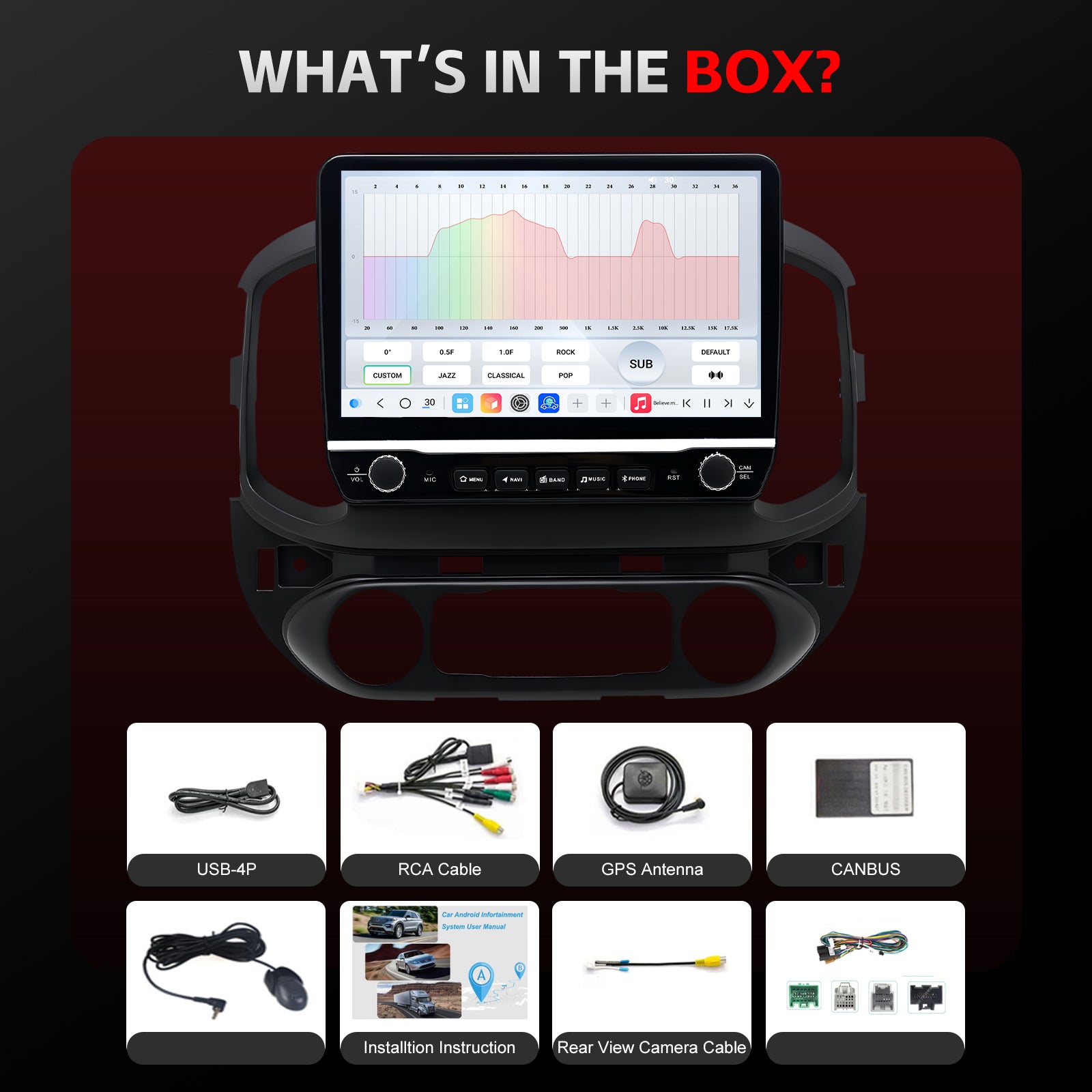 Chevy Colorado Radio upgrade 2015-2019 CarPlay Stereo Screen - Topdisplay 2015 2016 2017 2018 2019 Chevrolet Replacement 