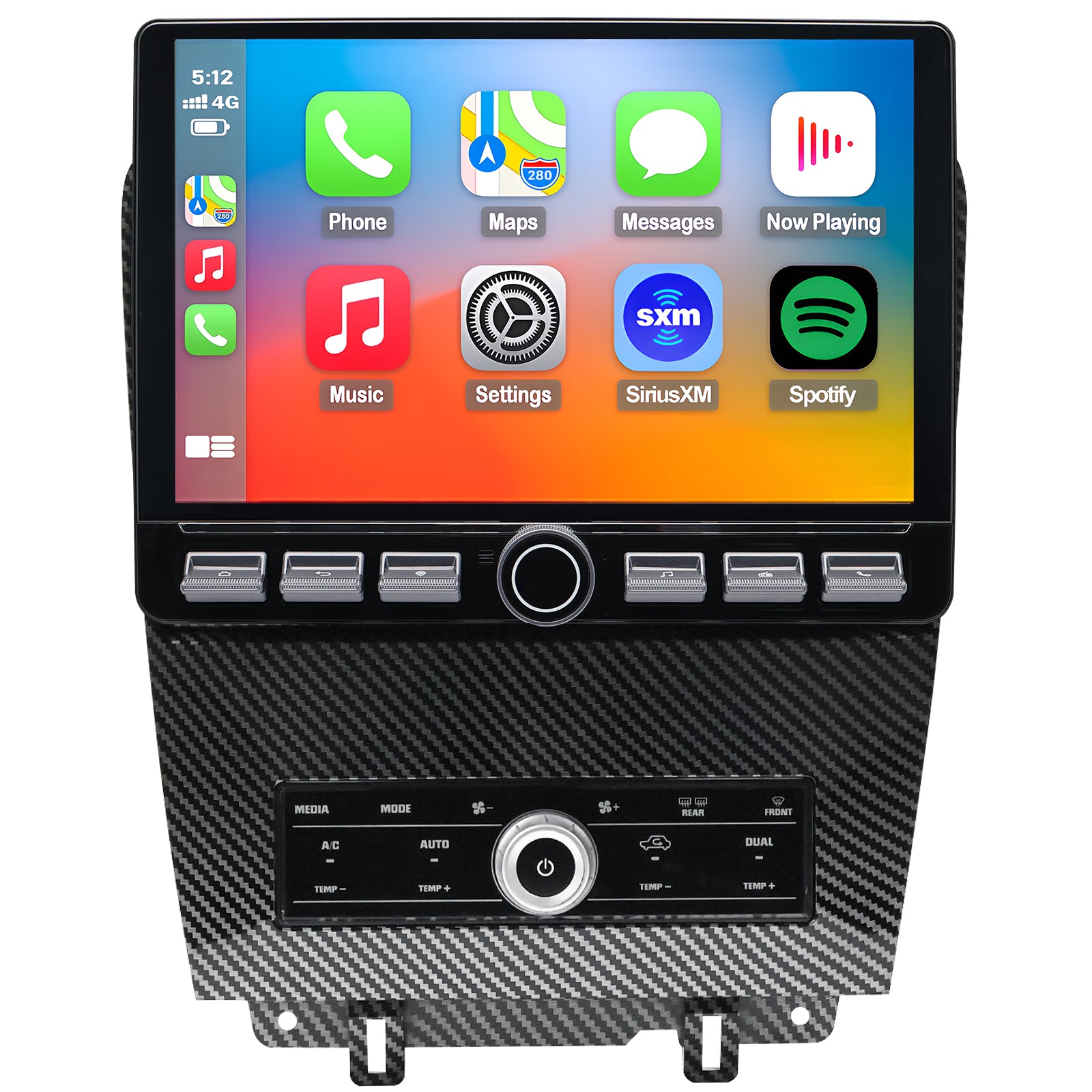 Ford Mustang Stereo replacement 2010-2014 CarPlay Radio Screen-Topdisplay 2010 2011 2012 2013 2014 Mustang Upgrade Headunit Apple Carplay Android Auto Accessories Pantalla Estéreo