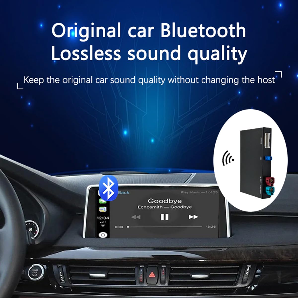 Wireless CarPlay and Android Auto Carplay Adapter for BMW NBT 6 Series (F06/F12/F13): 2013–2016, Carplay Retrofit Decoder Module, Supports OEM Controls, Airplay Mirror Link, Navigation, Reverse Camera