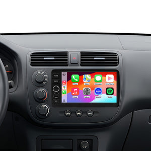 Honda Civic Radio upgrade 2001-2005 CarPlay Stereo Screen - Topdisplay 2001 2002 2003 2004 2005 Replacement Headunit Apple Android Auto Accessories Pantalla Estéreo