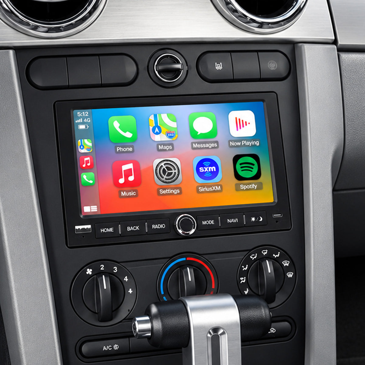 Ford Mustang Stereo replacement 2005-2009 CarPlay Radio Screen-Topdisplay 2005 2006 2007 2008 2009 Mustang Upgrade Headunit Apple Carplay Android Auto Accessories Pantalla Estéreo
