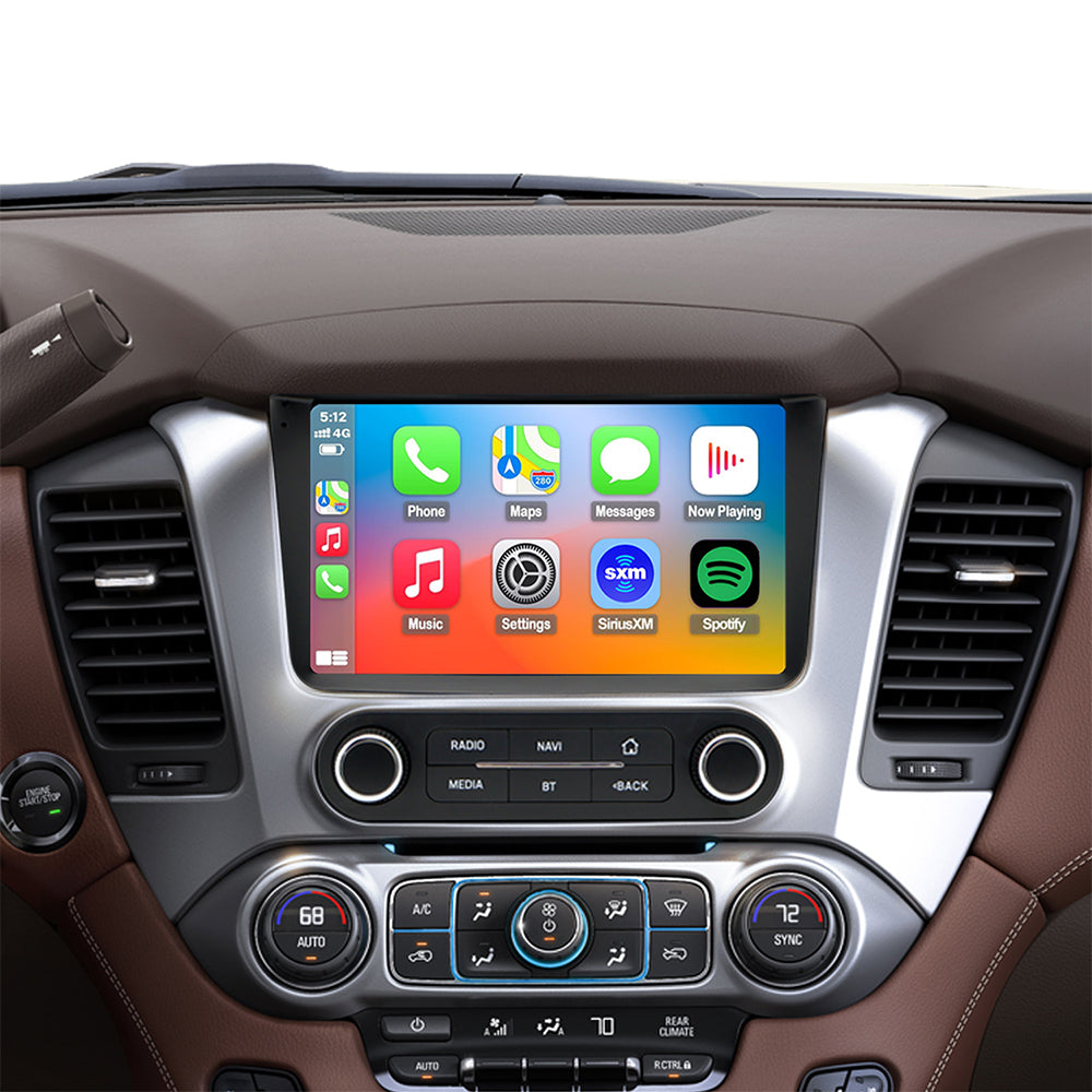 Chevy Suburban Radio upgrade 2015-2019 CarPlay Stereo Screen - Topdisplay 2015 2016 2017 2018 2019 Chevrolet Replacement Headunit Apple Android Auto Accessories Pantalla Estéreo