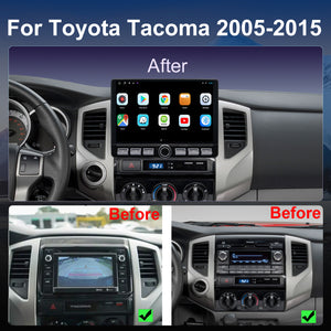 For Toyota Tacoma 2005-2015 Radio upgrade,10.2-inch QLED 8-Core CPU,touch screen Stereo,Wireless CarPlay & Android Auto,keep OEM Controls
