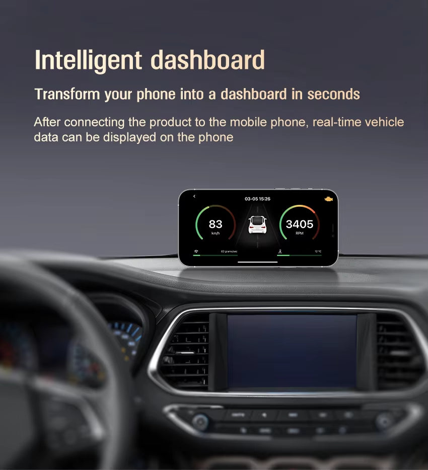 Bluetooth OBD2 Scanner Diagnostic Tool with AI Repair Guides, Wireless OBDII Auto OBD II Read Card Tool 25K80 Chip Fault Coder