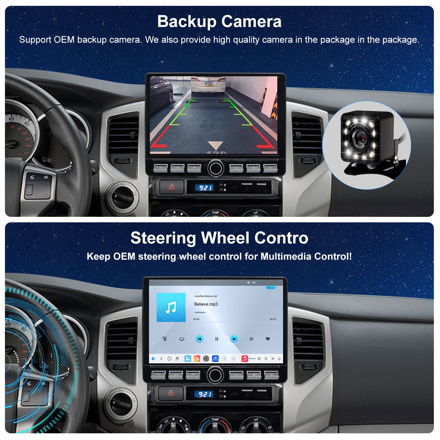 Fit for 2012 2013 2014 2015 Toyota Tacoma Upgrade Stereo Headunit Apple Carplay Android Auto Pantalla Estéreo