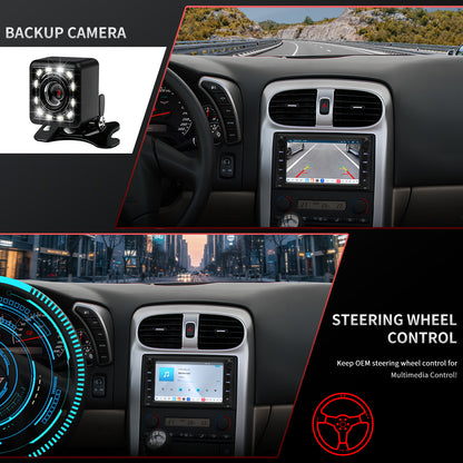 Chevy Corvette Radio upgrade 2005-2013 CarPlay Stereo Screen-Topdisplay 2005 2006 2007 2008 2009 2010 2011 2012 2013 Chevrolet Replacement Headunit Apple Android Auto Accessories Pantalla Estéreo