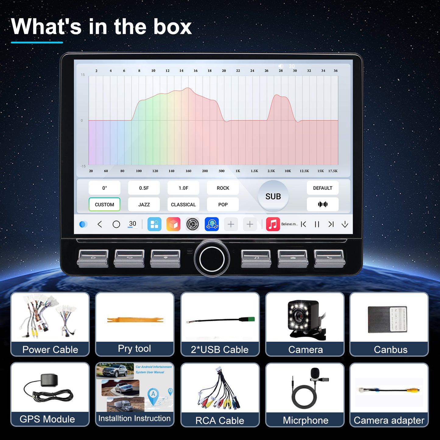 Fit for 2005 2006 2007 2008 Toyota Tacoma Upgrade Stereo Headunit Apple Carplay Android Auto Pantalla Estéreo