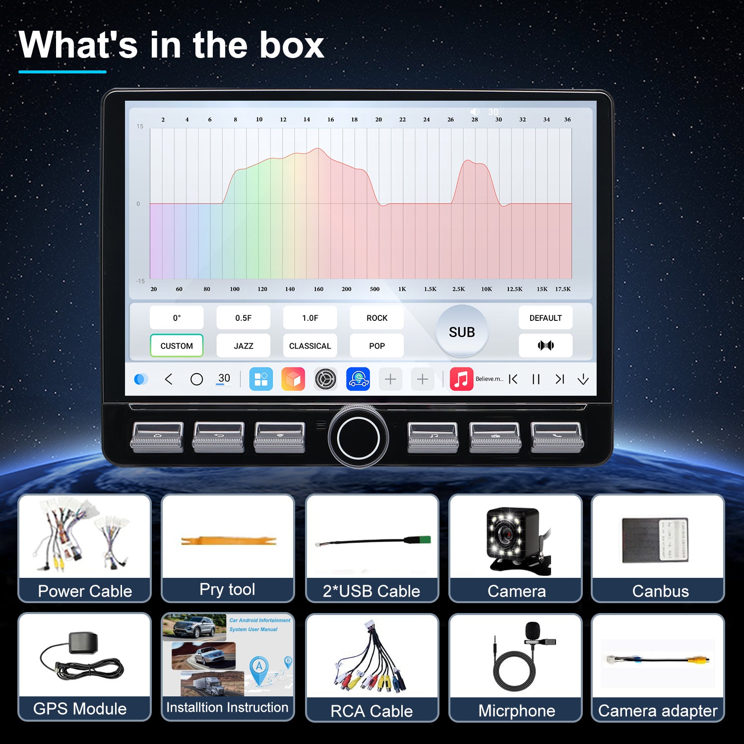 Fit for 2005 2006 2007 2008 Toyota Tacoma Upgrade Stereo Headunit Apple Carplay Android Auto Pantalla Estéreo
