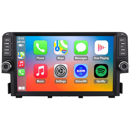 Honda Civic Radio upgrade 2016-2021 CarPlay Stereo Screen - Topdisplay 2016 2017 2018 2019 2020 2021 Replacement Headunit Apple Android Auto Accessories Pantalla Estéreo