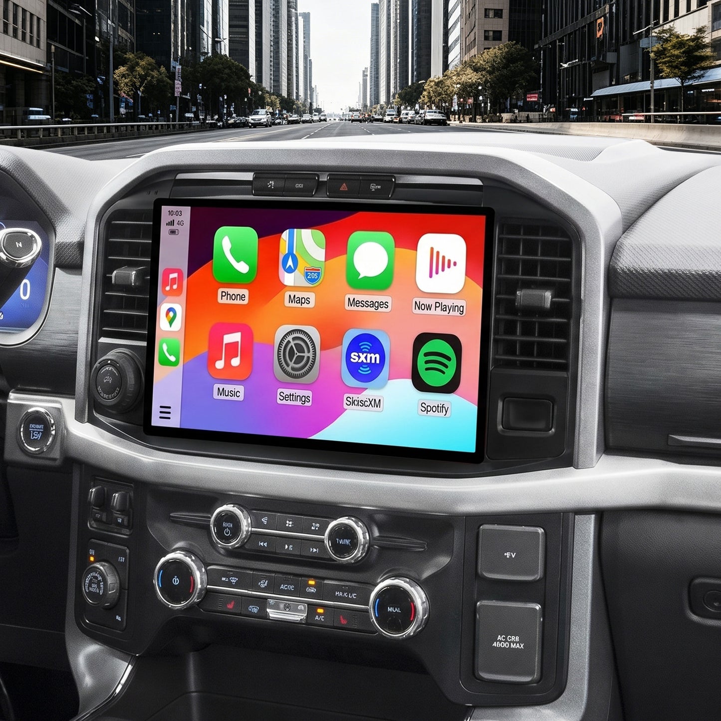 Ford F150 Touch Screen upgrade 2021-2023 CarPlay Stereo - Topdisplay 2021 2022 2023 F150 Upgrade Headunit Radio Apple Carplay Android Auto Accessories Pantalla Estéreo