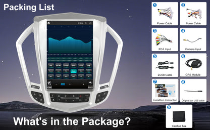 Cadillac SRX Radio upgrade 2010-2012 CarPlay Stereo Screen - Topdisplay 2010 2011 2012 Replacement Headunit Apple Android Auto Accessories Pantalla Estéreo