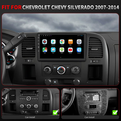 Chevy Silverado Radio upgrade 2007-2014 CarPlay Stereo Screen-Topdisplay 2007 2008 2009 2010 2011 2012 2013 2014 Chevrolet Replacement