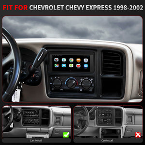 For Chevrolet Chevy Express 1998-2002 Radio upgrade,6.8-inch QLED  8-Core CPU,touch screen Stereo,Wireless CarPlay & Android Auto,keep OEM Controls
