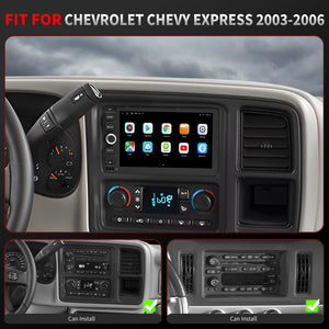 For Chevrolet Chevy Express 2003-2006 Radio upgrade,7-inch QLED  8-Core CPU,touch screen Stereo,Wireless CarPlay & Android Auto,keep OEM Controls