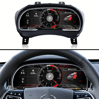 Cadillac ATS ATS-L 2014, 2015, 2016, 2017 digital instrument cluster upgrade with a 12.3-inch QLED screen, multiple display themes and wireless Apple CarPlay