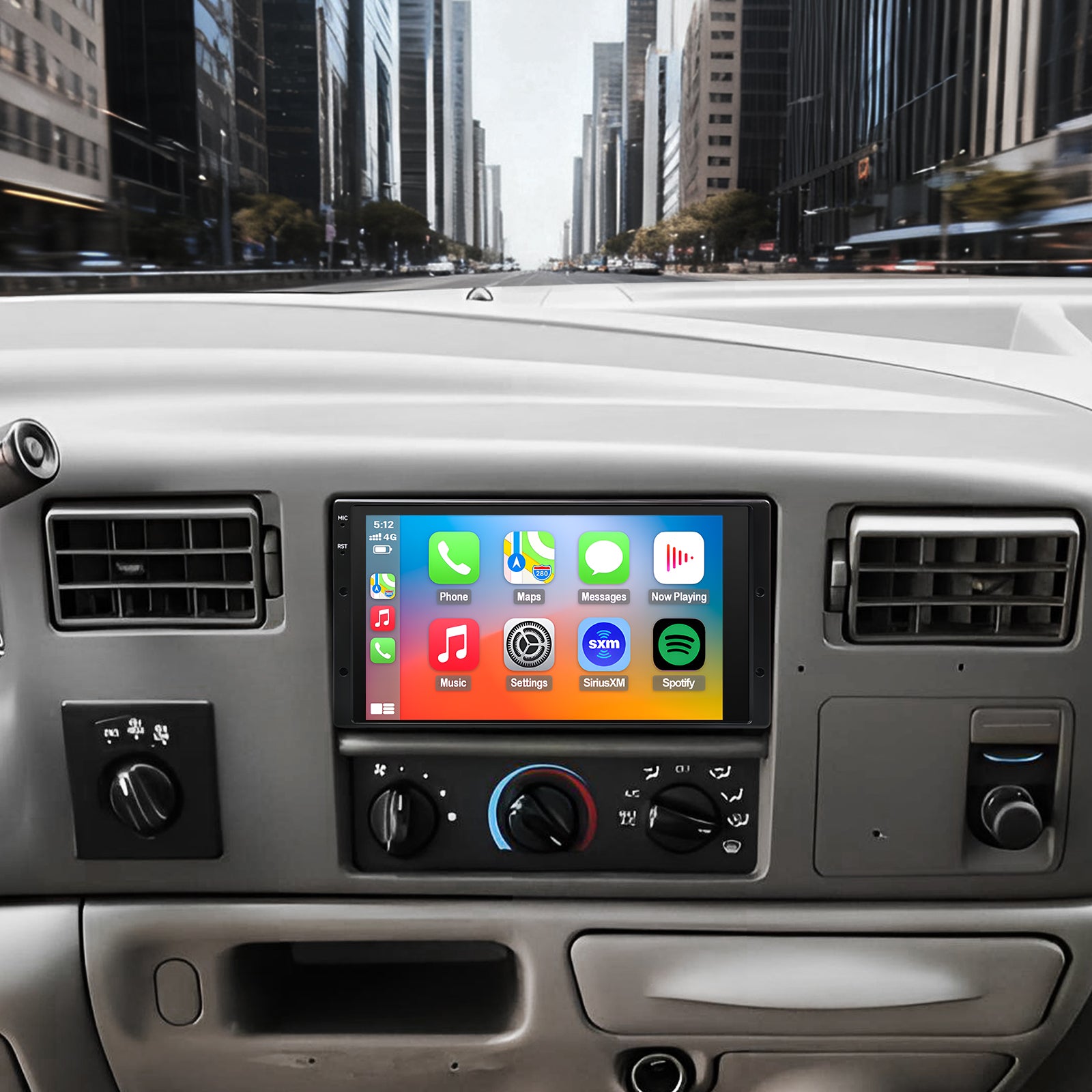 Ford Ranger Stereo replacement 1995-2011 CarPlay Radio Screen-Topdisplay 1995 1996 1997 1998 1999 2000 2001 2002 2003 2004 2005 2006 2007 2008 2009 2010 2011 Ranger Upgrade Headunit Apple Carplay Android Auto Accessories Pantalla Estéreo