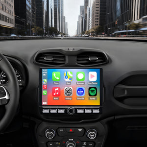 For Jeep Renegade 2015-2023 Radio upgrade,10.1-inch QLED 8-Core CPU,touch screen Stereo,Wireless CarPlay & Android Auto,keep OEM Controls