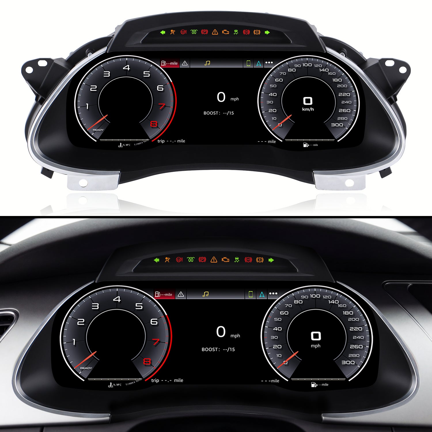 Audi A4 Digital Instrument Cluster 2009 / 2010 / 2011 / 2012 | 12.3" QLED - Topdisplay