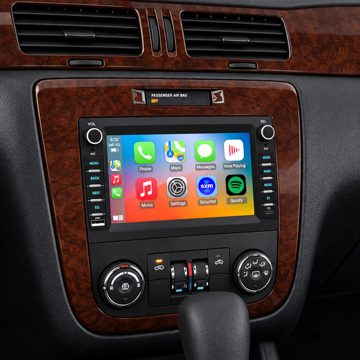 For Chevrolet Chevy Impala 2006-2013 Radio Upgrade, 7-inch QLED Touch Screen Stereo, 8-Core CPU, Wireless CarPlay & Android Auto, Retains OEM Controls, Free Backup Camera Included